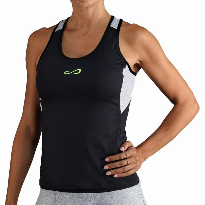 Camiseta Endless Mile Negro Amarillo Gris