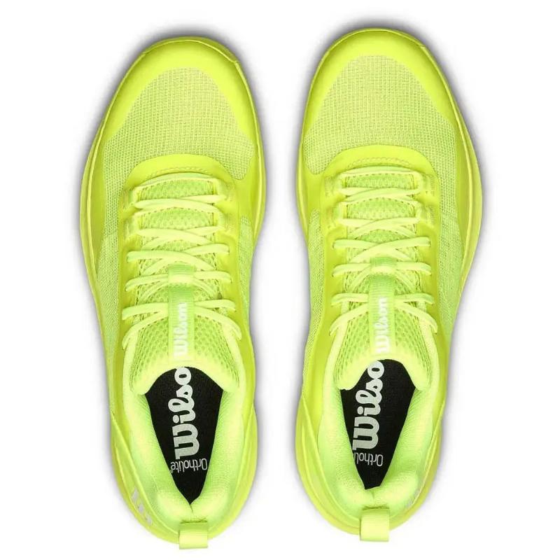 Zapatillas de Padel Wilson Hurakn Pro V2 Amarillo Fluor Blanco Mujer