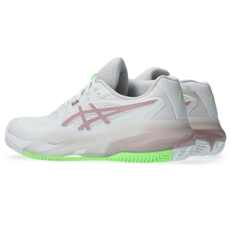 Zapatillas de Padel Asics Gel Resolution X Clay Blanco Rosa Morganita Mujer