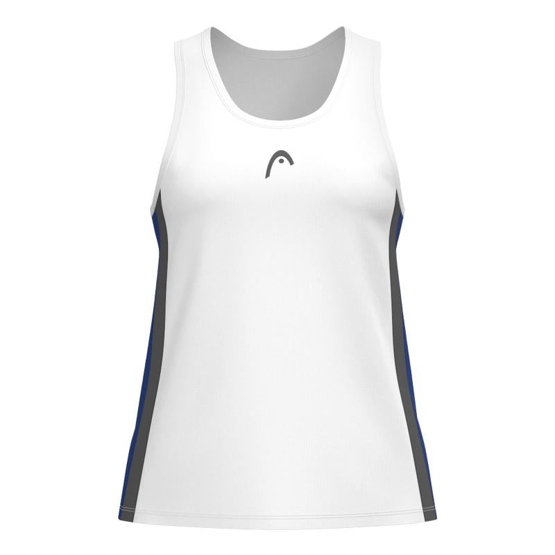 Camiseta Head Club 25 Tech Blanco Azul Royal Mujer