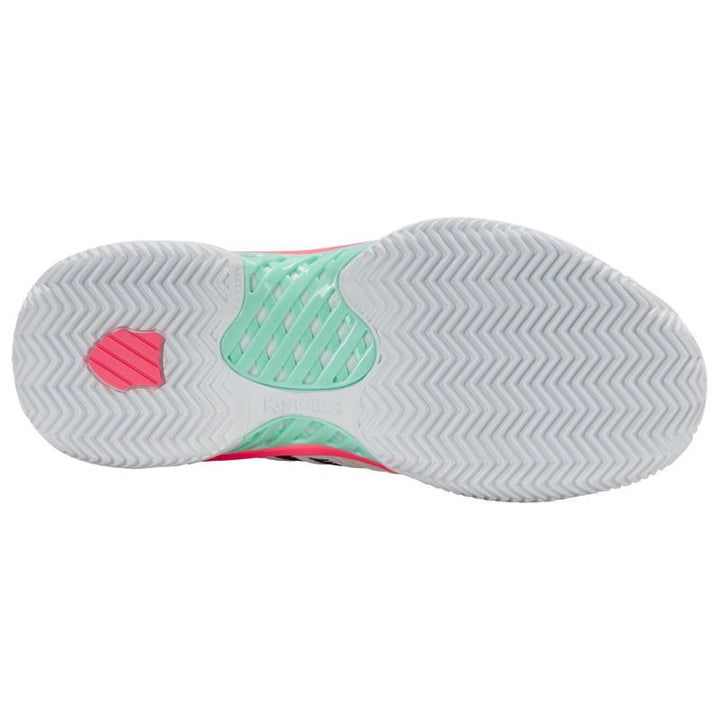 Zapatillas de Padel Kswiss Express Light 3 HB Clay Blanco Menta Rosa Mujer