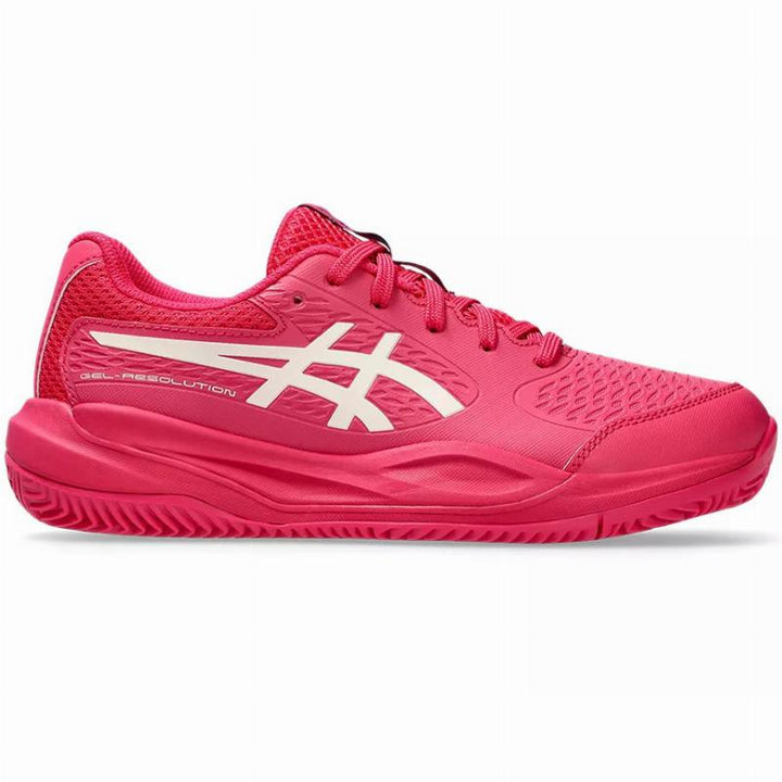 Zapatillas de Padel Asics Gel Resolution X Clay GS Rosa Brillante Crema Junior