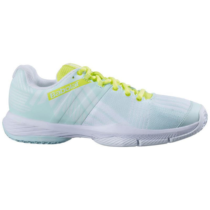 Zapatillas de Padel Babolat Sensa Azul Amarillo Fluor Mujer