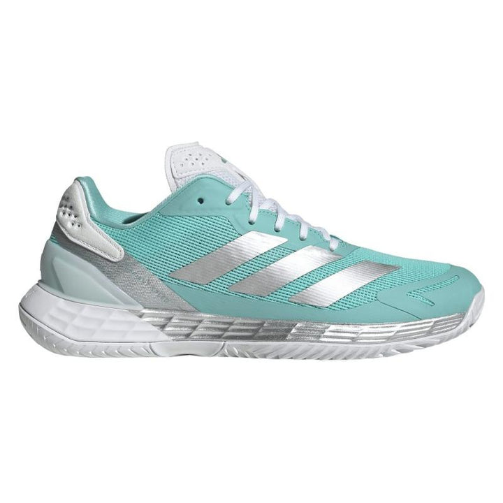 Zapatillas de Padel Adidas Defiant Speed 2 Azul Aqua Plata Mujer