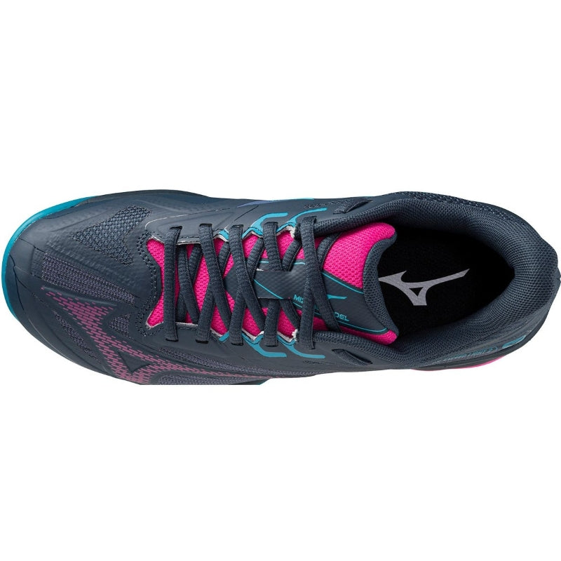 Zapatillas de Pádel de Pádel Mizuno Wave Exceed Light 2 Padel Azul Marino Fucsia Mujer