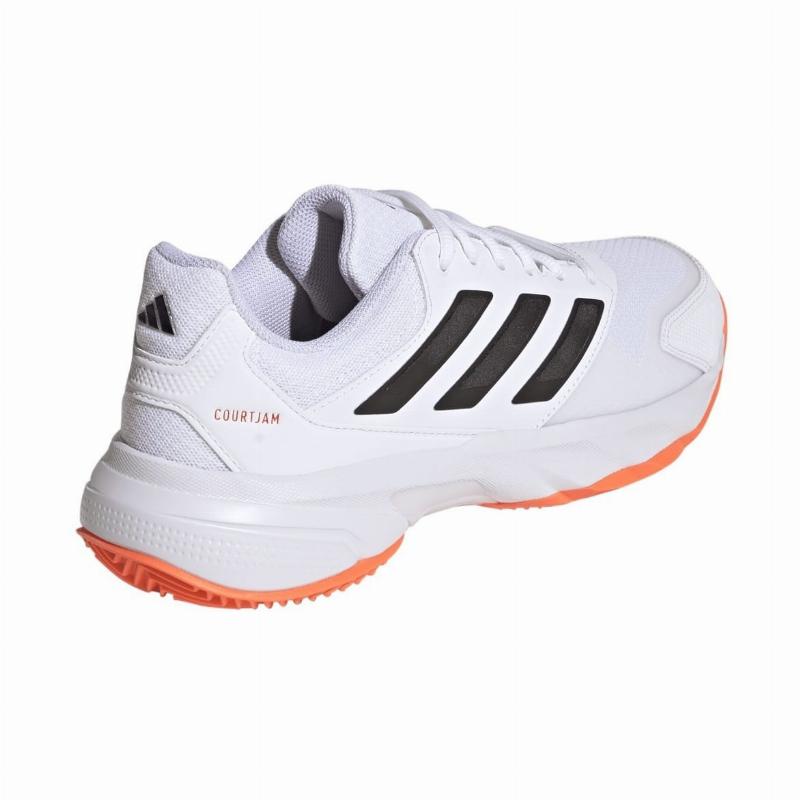Zapatillas de Padel Adidas CourtJam Control 3 Clay Blanco Naranja Negro