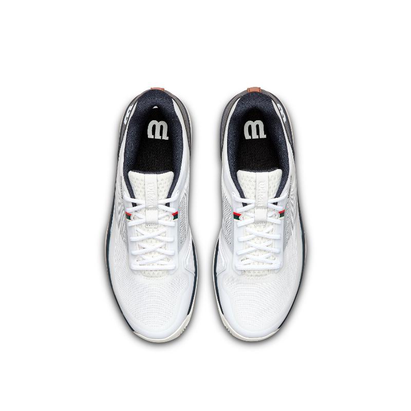 Zapatillas Wilson Rush Lite 5 Clay Blanco Azul Marino