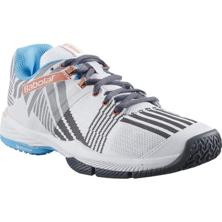 Zapatillas de Pádel de Pádel Babolat Sensa Blanco Turquesa Mujer