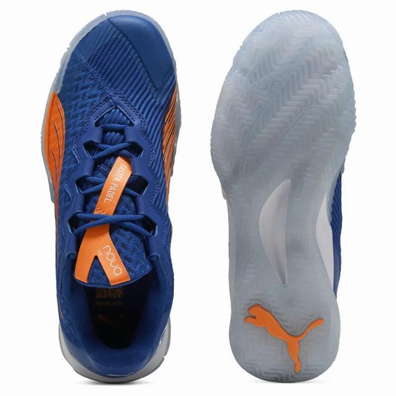Zapatillas de Padel Puma Momo Gonzalez Nova Elite Azul Naranja