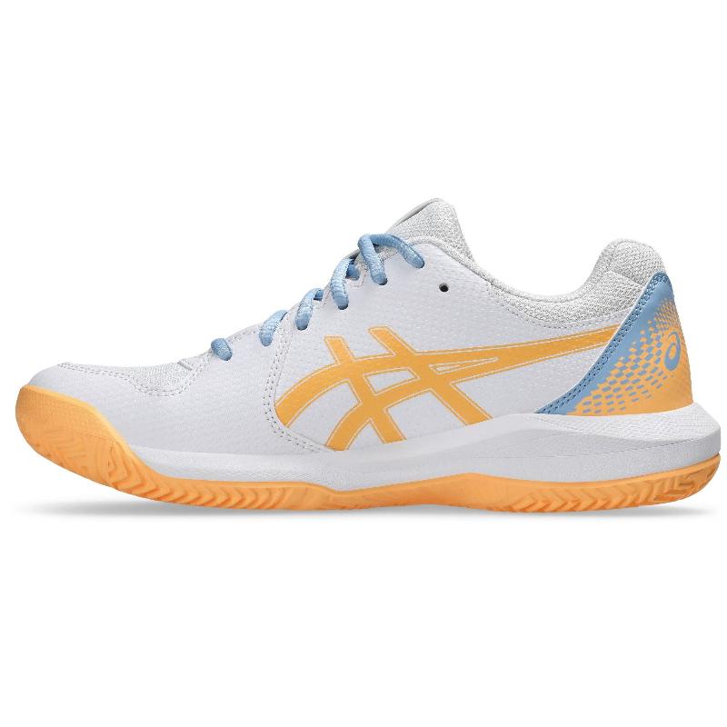 Zapatillas de Padel Asics Gel Dedicate 8 Padel Blanco Naranja Mujer