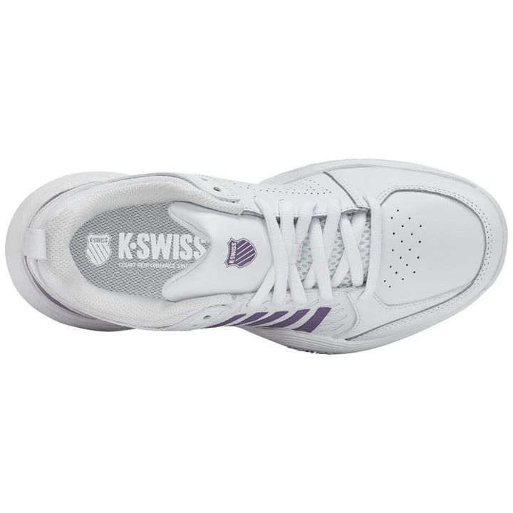 Zapatillas de Pádel de Pádel Kswiss Court Express 2 Clay Blanco Lavanda Mujer