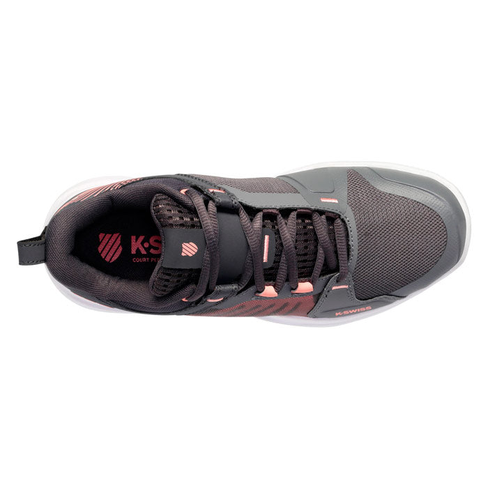 Zapatillas de Padel Kswiss Ultrashot Team Gris Rosa Mujer