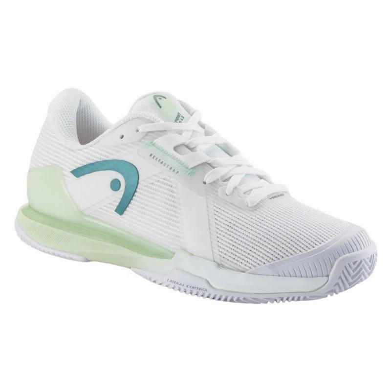 Zapatillas de Pádel de Pádel Head Sprint Pro 4.0 Clay Blanco Verde Claro Mujer