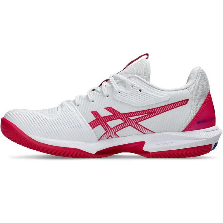 Zapatillas de Padel Asics Solution Speed FF 3 Clay Blanco Rosa Brillante Mujer