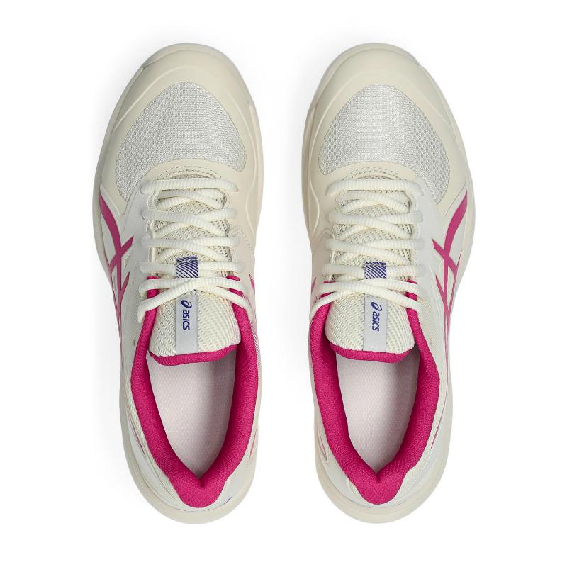 Zapatillas de Padel Asics Game FF Clay Crema Rosa Brillante Mujer