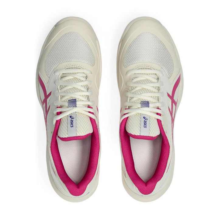 Zapatillas de Padel Asics Game FF Clay Crema Rosa Brillante Mujer