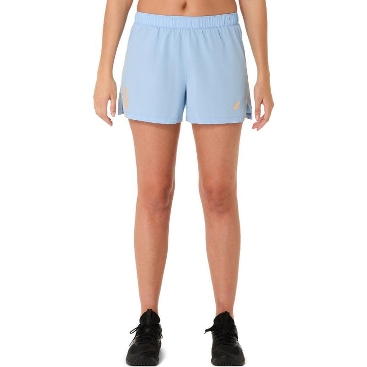 Short Asics Padel Court 2In1 Azul Stone Negro Mujer