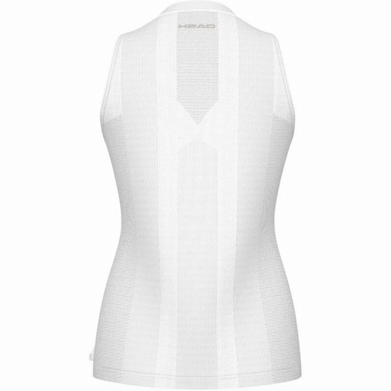 Camiseta Head Performance Blanco Plata Mujer