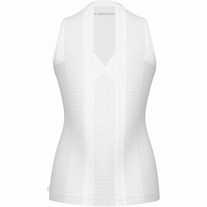 Camiseta Head Performance Blanco Plata Mujer