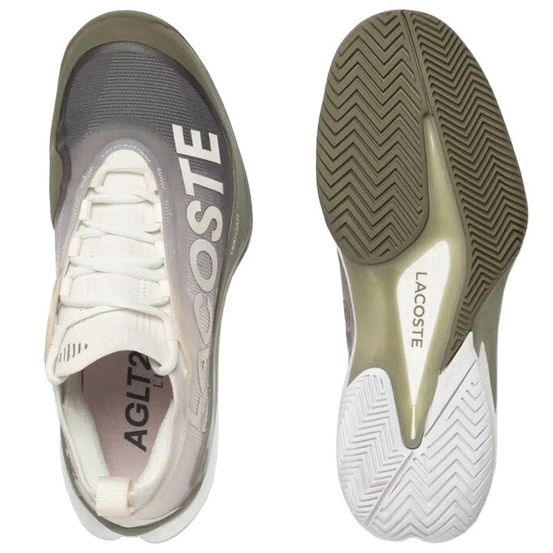 Zapatillas de Padel Lacoste AG-LT25 Lite Blanco Kaki Mujer