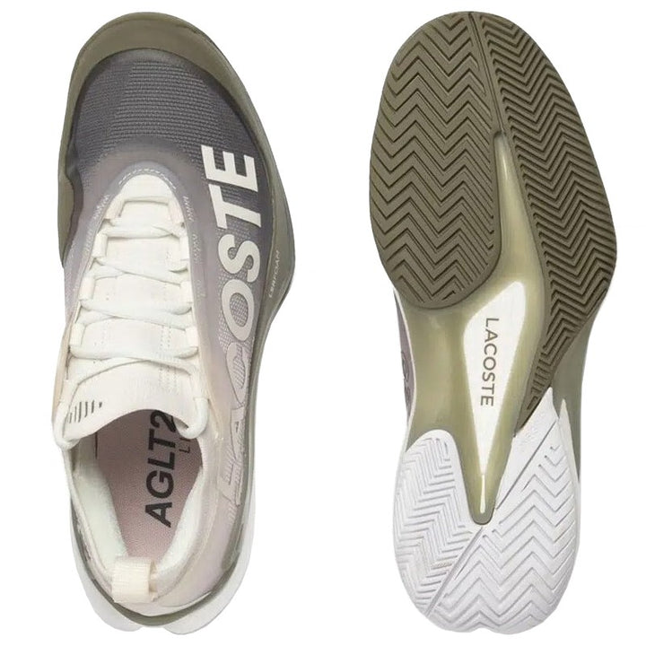 Zapatillas de Padel Lacoste AG-LT25 Lite Blanco Kaki Mujer