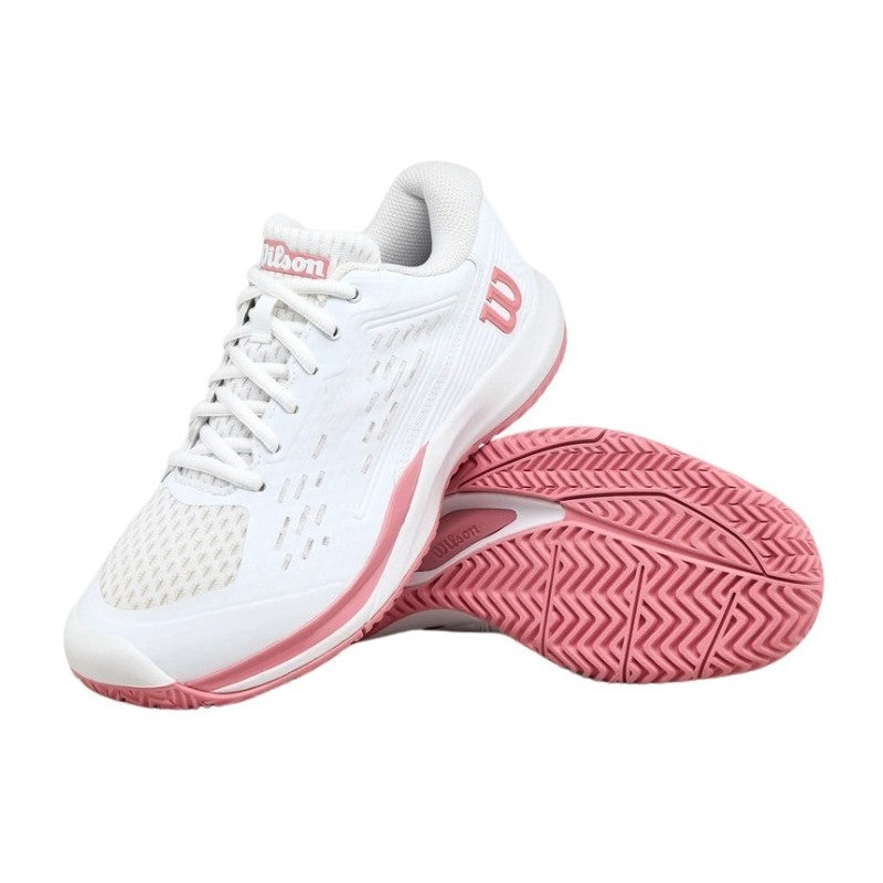 Zapatillas de Pádel de Pádel Wilson Rush Pro Ace Blanco Rosa Junior