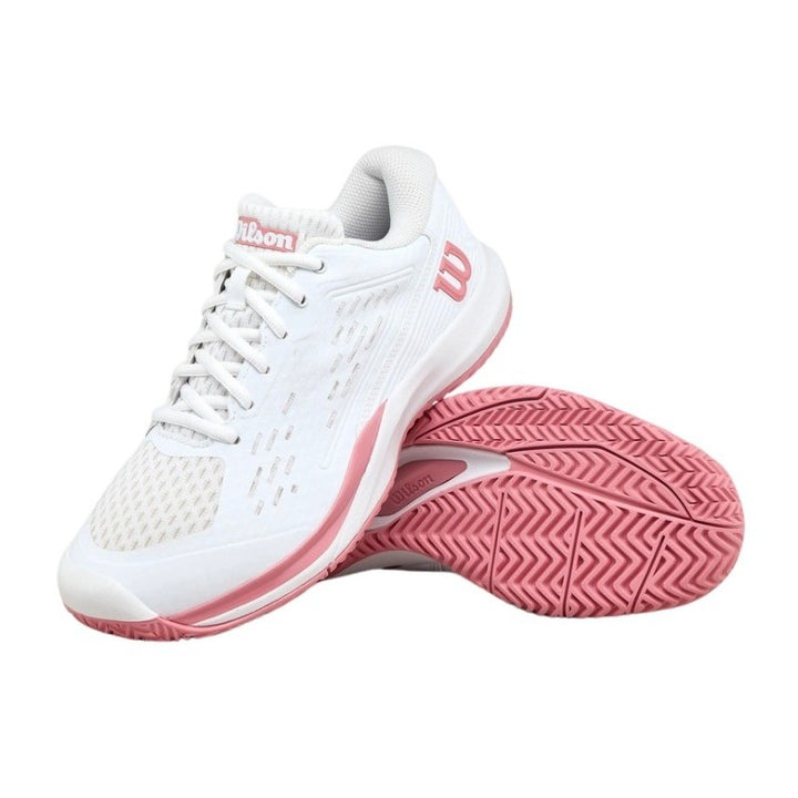 Zapatillas de Pádel de Pádel Wilson Rush Pro Ace Blanco Rosa Junior