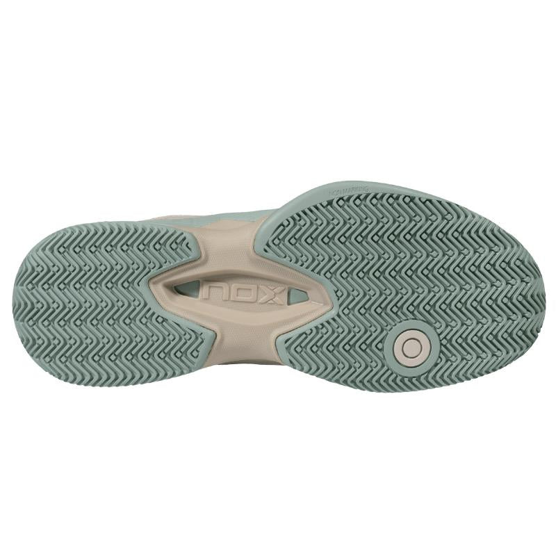 Zapatillas de Padel Nox AT10 Pro Blanco Crema Verde Mujer