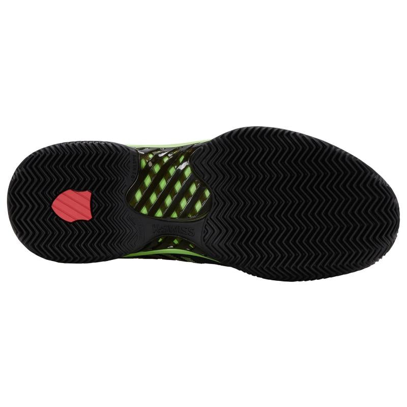 Zapatillas de Padel Kswiss Hypercourt Express 2 HB Clay Negro Verde Neon