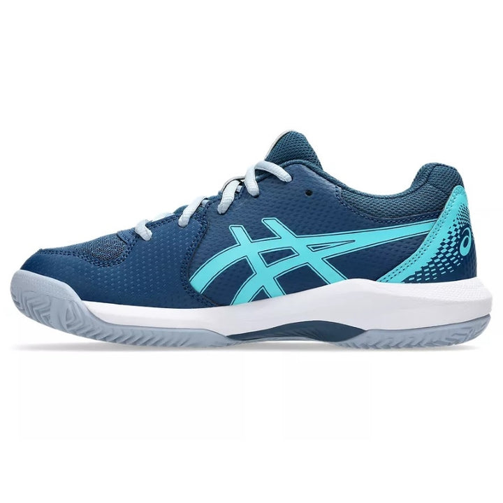 Zapatillas de Padel Asics Gel Dedicate 8 Padel GS Azul Mako Gris Junior
