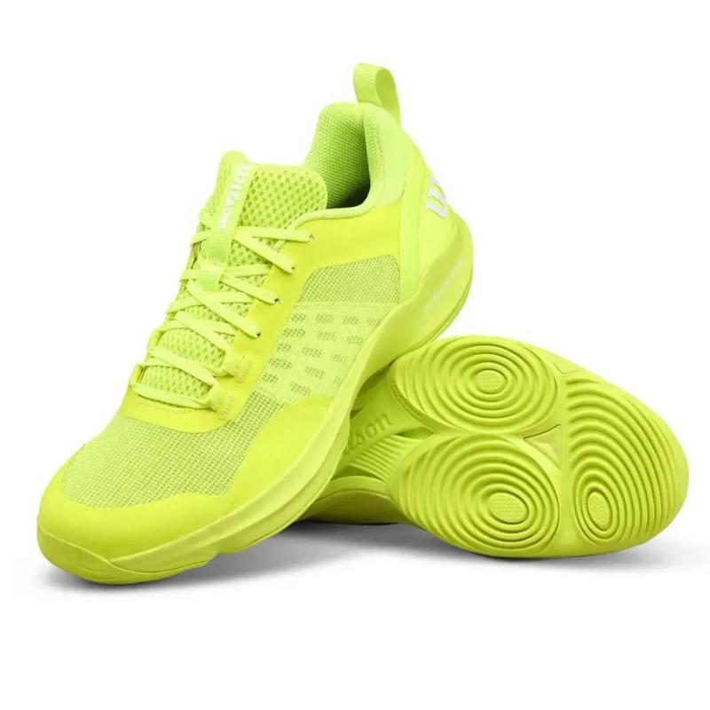 Zapatillas de Padel Wilson Hurakn Pro V2 Amarillo Fluor Blanco Mujer