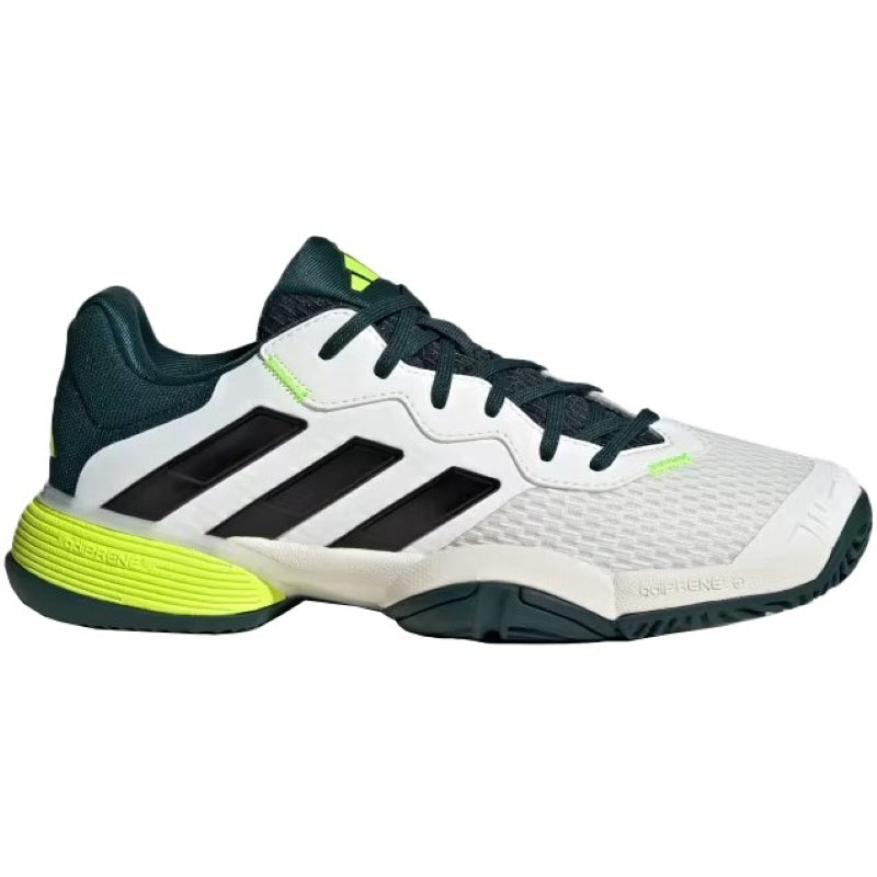 Zapatillas de Padel Adidas Barricade K Blanco Negro Verde Junior