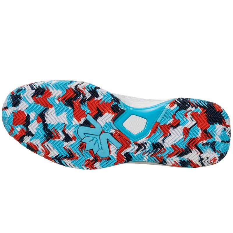 Zapatillas de Padel Salming Rebel Light Dazzle Blanco Rojo Azul Mujer