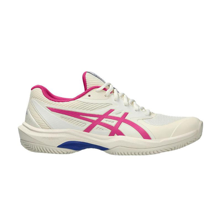 Zapatillas de Padel Asics Game FF Clay Crema Rosa Brillante Mujer