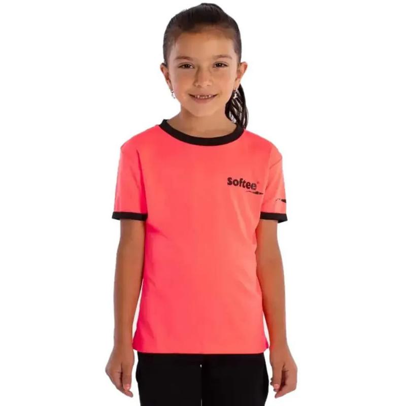Camiseta Softee Galaxy Coral Fluor Negro Junior