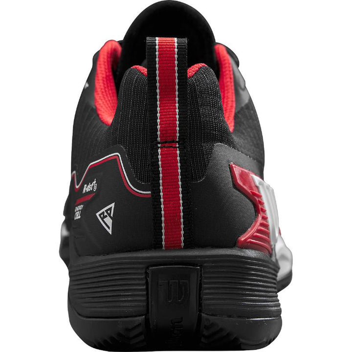 Zapatillas de Padel Wilson Rush Pro 4.5 Clay Negro Rojo Blanco
