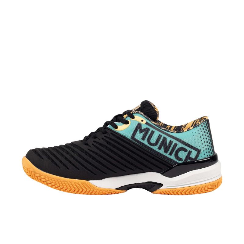 Zapatillas de Padel Munich Padx 61 Negro Turquesa
