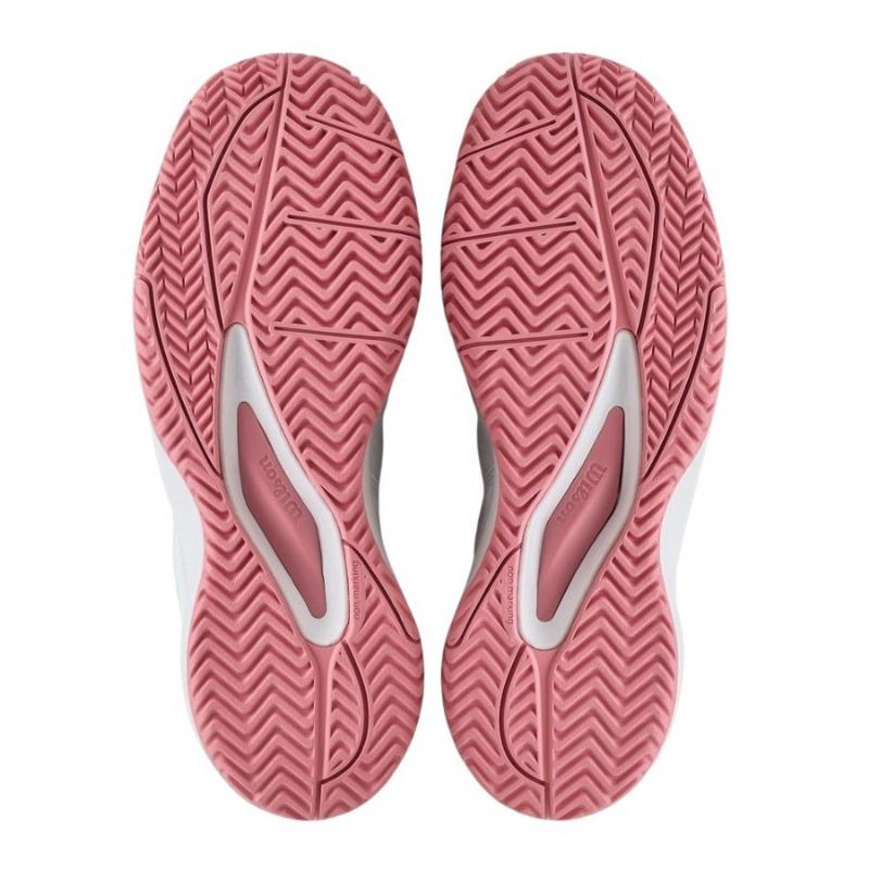 Zapatillas de Pádel de Pádel Wilson Rush Pro Ace Blanco Rosa Junior