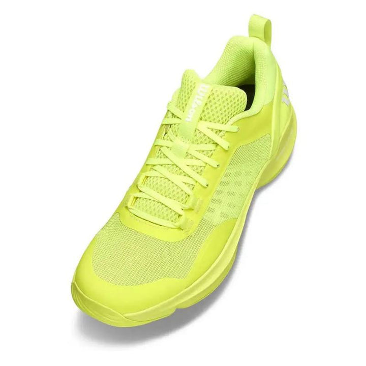 Zapatillas de Padel Wilson Hurakn Pro V2 Amarillo Fluor Blanco Mujer