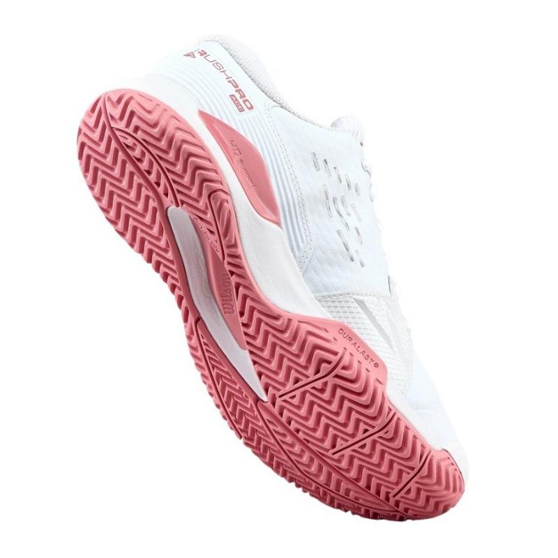 Zapatillas de Pádel de Pádel Wilson Rush Pro Ace Blanco Rosa Junior