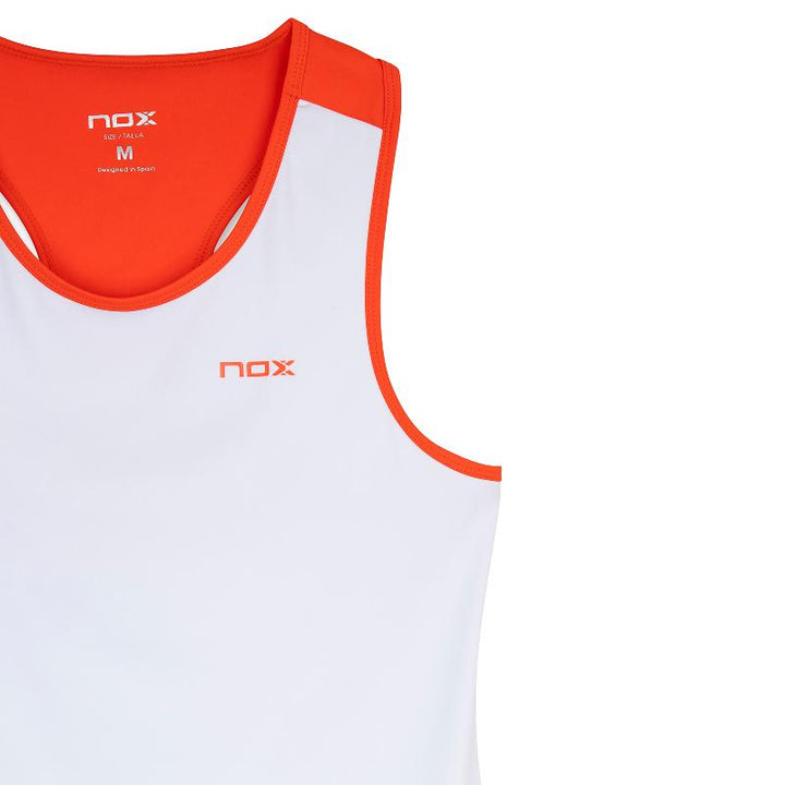 Camiseta Nox Team Blanco Rojo Mujer
