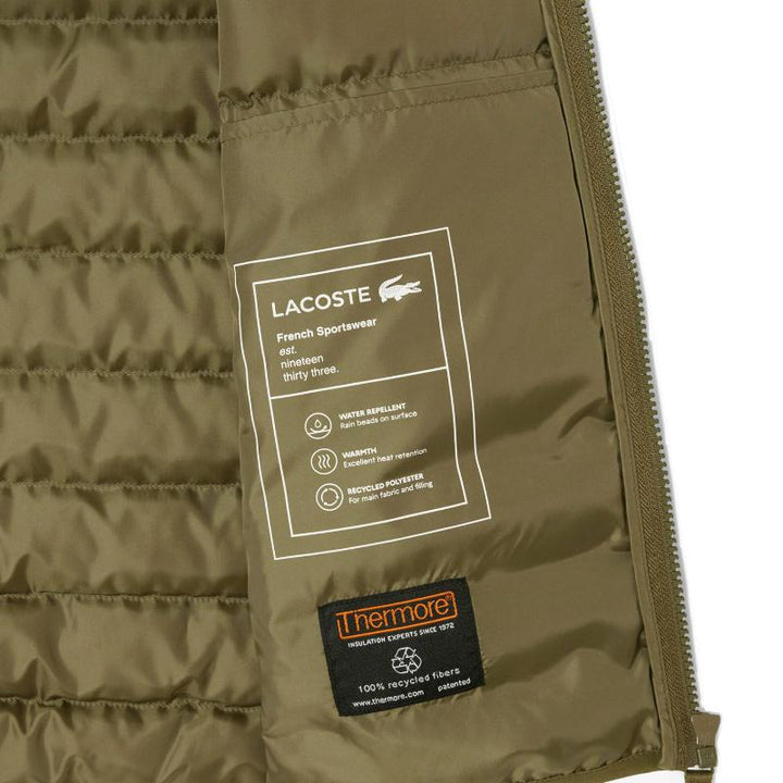 Chaleco Lacoste Puffer Verde Kaki