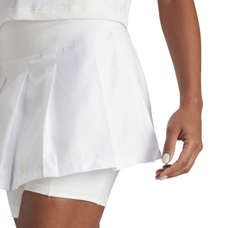 Falda Adidas Pleated Aeroready Pro Negro Blanco
