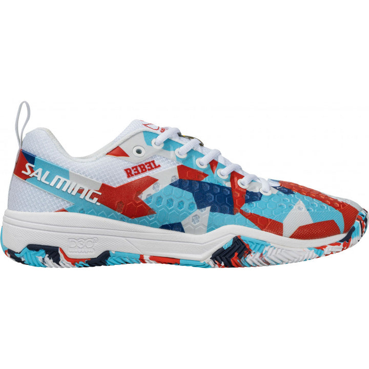 Zapatillas de Pádel de Pádel Salming Rebel Camo Blanco Rojo Azul