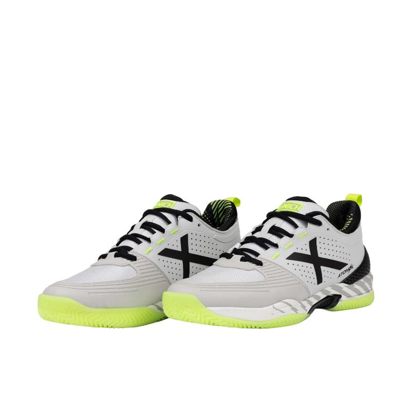 Zapatillas de Padel Munich Atomik 50 Gris Amarillo Fluor