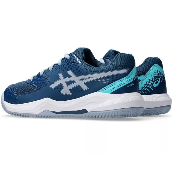 Zapatillas de Padel Asics Gel Dedicate 8 Padel GS Azul Mako Gris Junior