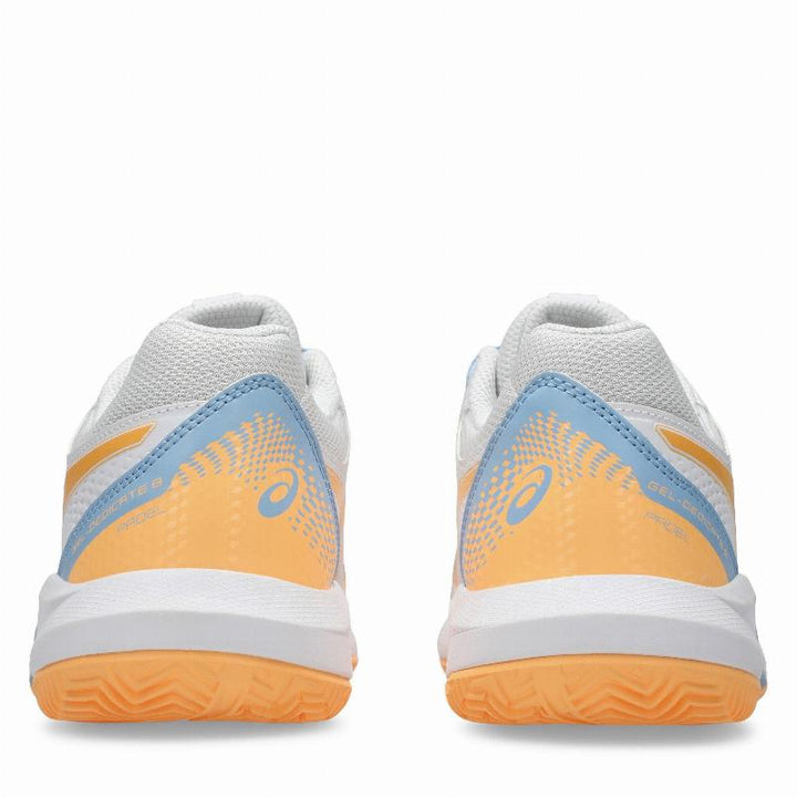 Zapatillas de Padel Asics Gel Dedicate 8 Padel Blanco Naranja Mujer