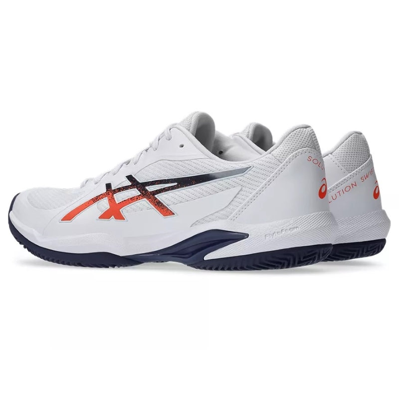 Zapatillas de Pádel de Pádel Asics Solution Swift FF 2 Clay Blanco Azul Naranja