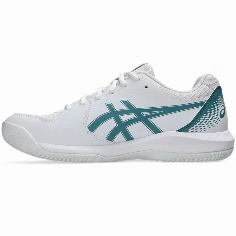 Zapatillas de Padel Asics Gel Dedicate 8 Padel Blanco Verde Pino