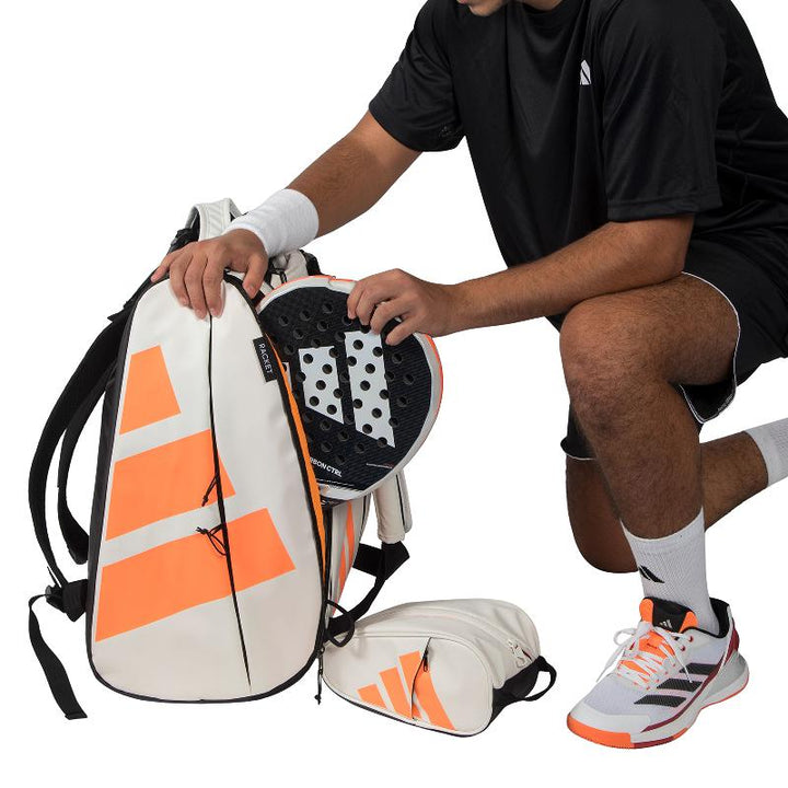 Paletero Adidas Multigame 3.5 Blanco Tiza Naranja